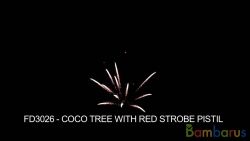 FD3026 (Шар 3") COCO TREE W/RED STROBE PISTIL | фото №0