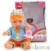 ПУПС "КАРАПУЗ" 25СМ, ТВЕРДОЕ ТЕЛО, ОЗВУЧ., СТИХИ И ПЕСЕНКА А.БАРТО, С АКСЕСС. В РУСС. КОР в кор.36шт | фото №0