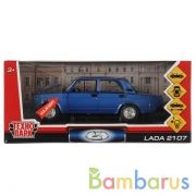 Машина металл свет-звук LADA 2107, 17 см, дв., кап.,баг.,инер.,синий,кор. Технопарк в кор.2*12шт | фото №0