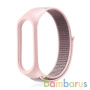 Сменный браслет Xiaomi Mi Band 5/6 нейлоновое плетение (Розовый) | фото №0
