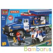 Конструктор полицейская машина, 167 дет. Город мастеров в кор.2*18шт | фото №0