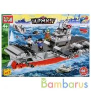 Конструктор "Город мастеров" авианосец, с фигурками, 417дет. в русс. кор. в кор.2*6шт | фото №0