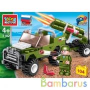 Конструктор ДЖИП с зенитной установкой, 104 дет. Город мастеров в кор.80шт | фото №0