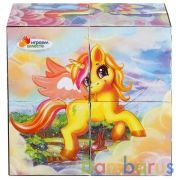 Набор из 4-и кубиков единороги,пленка ИГРАЕМ ВМЕСТЕ в кор.80наб | фото №0