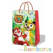 Пакет подарочный ЛЕО и ТИГ 33*46*20см, глянцевый ИГРАЕМ ВМЕСТЕ в кор.150шт | фото №0