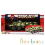 Модель на бат свет+звук БТР-80, размер 20см., открыв.люк, подвиж. дет. в кор. Технопарк в кор.2*12шт | фото №0
