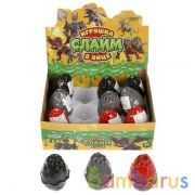 Игрушка "играем вместе" слайм в яйце с фигуркой динозавра ,в дисплее (русс. уп.) уп-12шт в кор.2*8уп | фото №0
