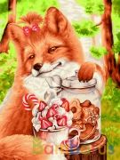 РИСОВАНИЕ ПО НОМЕРАМ НА ХОЛСТЕ, ХИТРАЯ СЛАДКОЕЖКА, РАЗМЕР 40*50 в кор.22шт | фото №0