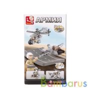 КОНСТРУКТОР ПЛАСТ. САМОЛЕТ+ВЕРТОЛЕТ С ФИГУРКОЙ, 104ДЕТ. В РУСС. КОР. в кор.72шт | фото №0