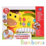 ОБУЧАЮЩЕЕ ПИАНИНО ТМ УМКА "КОРОВКА" ПОТЕШКИ, М.ДРУЖИНИНА НА БАТ. В РУСС. КОР. в кор.2*36шт | фото №0