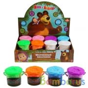 Набор шарик.крупнозерн. не заст.пласт-на MultiArt Маша и Медведь 8гр/ведро, глаза, уп-12шт в кор.4уп | фото №0