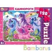 Единороги. Пазлы классические в коробке. Пазл 120 деталей. Умные игры уп.8шт  в кор.8уп | фото №0