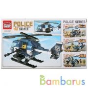 КОНСТРУКТОР ПЛАСТ. ВЕРТОЛЕТ ПОЛИЦИЯ С ФИГУРКАМИ И АКСЕСС., 157ДЕТ. В КОР. в кор.48шт (Р) | фото №0