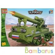 Конструктор "Город мастеров" танк пион, с фигуркой и аксесс., 307дет. в русс. кор. в кор.16шт | фото №0