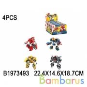 Конструктор пласт. робот, в ассорт. в кор. в дисплее уп-4шт в кор.16уп | фото №0