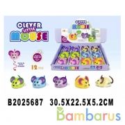 Игрушка заводная мышка, в ассорт. 6616 в дисплее уп-12шт в кор.2*24уп | фото №0