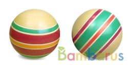 МЯЧ Д. 125ММ ЭКО "ЮЛА" РУЧНОЕ ОКРАШ. в кор.25шт | фото №0