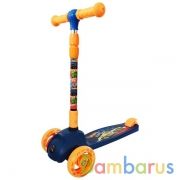 Hot Wheels. Самокат 3кол., складн., упр. наклоном, колеса PU 120 и 80, свет, рег. высота в кор.6шт | фото №0