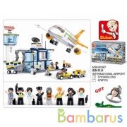 Конструктор пласт. аэропорт с фигурками, 678дет. в русс. кор. в кор.6шт | фото №0