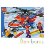 Игрушка конструктор "Город мастеров" вертолет горных спасателей, 190дет. в русс. кор. в кор.2*8шт | фото №0