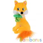 Игрушка мягкая ДРУЖИНИНА СТИХИ лисичка с виноградом, 22см, муз. чип, в пак. Мульти-пульти в кор.24шт | фото №0