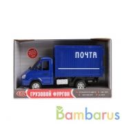 Машина инерц. фургон Почта, свет+звук, открыв. двери 9077-D в русс.кор. 24*14*11см в кор.2*12шт | фото №0