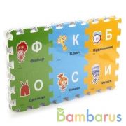 КОВРИК-ПАЗЛ "ИГРАЕМ ВМЕСТЕ" "ФИКСИКИ" С ВЫРЕЗАННЫМИ БУКВАМИ В ПАК. 45*5,5*30СМ в кор.24шт | фото №0