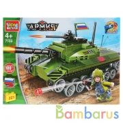 Конструктор "Город мастеров" танк армата, с фигуркой, 221дет. в русс. кор. в кор.16шт | фото №0