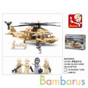Конструктор пласт. вертолет с фигурками, 439дет. в русс. кор. в кор.12шт | фото №0