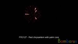 fr3127 (Шар 3") RED CHRYS.W/PALM CORE 3" | фото №0