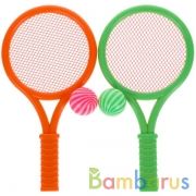 Набор ракетки дет., 23см, 2 шт., мяч, в сетке в кор.3*120шт | фото №0