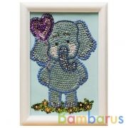 НАБОР ДЛЯ ТВОРЧЕСТВА  МОЗАИКА ИЗ ПАЙЕТОК "СЛОНЕНОК" в кор.11шт | фото №0