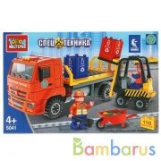 Камаз конструктор камаз: уборка мусора, с фигурками, 110дет. в кор. "Город мастеров" в кор.2*18шт | фото №0