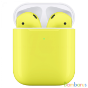 Беспроводные наушники Apple AirPods 2 Color (беспроводная зарядка чехла) Желтый | фото №0