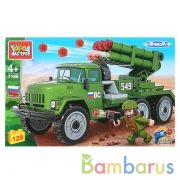 Конструктор "Город мастеров" армия: зил ракетная установка, с фигуркой, 129дет. в кор.2*18шт | фото №0