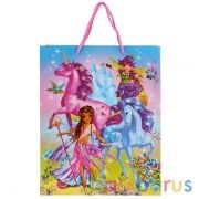 ПАКЕТ ПОДАРОЧНЫЙ "ИГРАЕМ ВМЕСТЕ" ФЕИ И ЕДИНОРОГИ. 26Х32Х14СМ, ГЛЯНЦЕВЫЙ В ПАК. УП-12ШТ в кор.6уп | фото №0