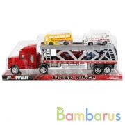 Автовоз инерц. с машинками, в ассорт. в пласт. 37,5*8*13,5см в кор.2*36шт | фото №0