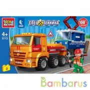 KAMAZ конструктор камаз: ПЕРЕВОЗЧИК С ТРАМВАЕМ, 163 дет. Город мастеров в кор.2*18шт | фото №0