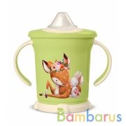 ПОИЛЬНИК С РУЧКАМИ И ДЕКОРОМ, 270МЛ (САЛАТОВЫЙ) в кор.12шт | фото №0