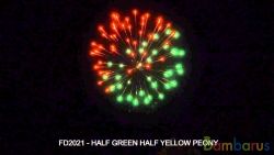 FD2021 ( Шар 2,5" )  HALF GREEN HALF YELLOW PEONY | фото №0