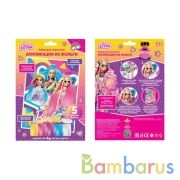 Набор д/детского тв-ва БАРБИ аппликация из фольги, 17х23 см МУЛЬТИ АРТ в кор.100шт | фото №0