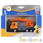 МОДЕЛЬ "ТЕХНОПАРК" ИНЕРЦ. КАМАЗ ЭКСКАВАТОР 12СМ, ОТКРЫВ. ДВЕРИ, ПОДВИЖ. ДЕТАЛИ В КОР. в кор.2*24шт | фото №0