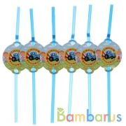 Трубочки для напитков Синий ТРАКТОР 6 шт, синий трактор Синий Трактор в кор.96наб | фото №0