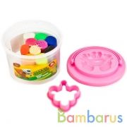 НАБОР "ТЕСТО ДЛЯ ЛЕПКИ" "MULTIART" "Мимимишки" (10 ЦВ.*75ГР.+1 ФОРМОЧКА) В ВЕДРЕ в кор.4*36шт | фото №0