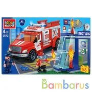 Конструктор "Город мастеров" пожарный газ некст: пожар в полиц. участке, 145дет. в кор. в кор.2*18шт | фото №0