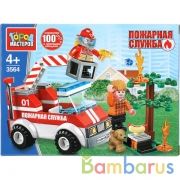 Конструктор "пожар в лесу", с фигурками, 72дет. в русс. кор. Город мастеров в кор.80шт | фото №0