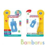 Развивающая игрушка прорезыватель бутылочка на блист. Умка уп-4шт в кор.2*18уп | фото №0