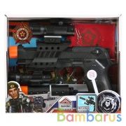 Пистолет на бат. свет+звук, + удостоверение в русс. кор. 23,7*19,9*5см Играем вместе в кор.2*36шт | фото №0