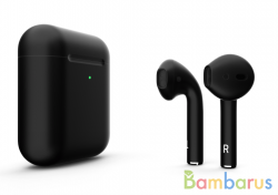 Беспроводные наушники Apple AirPods 2 Color (беспроводная зарядка чехла) Черный | фото №0