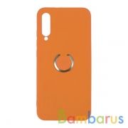 Силиконовый чехол с кольцом Nano Ring для Xiaomi Mi A3 (2019) (Оранжевый) | фото №0